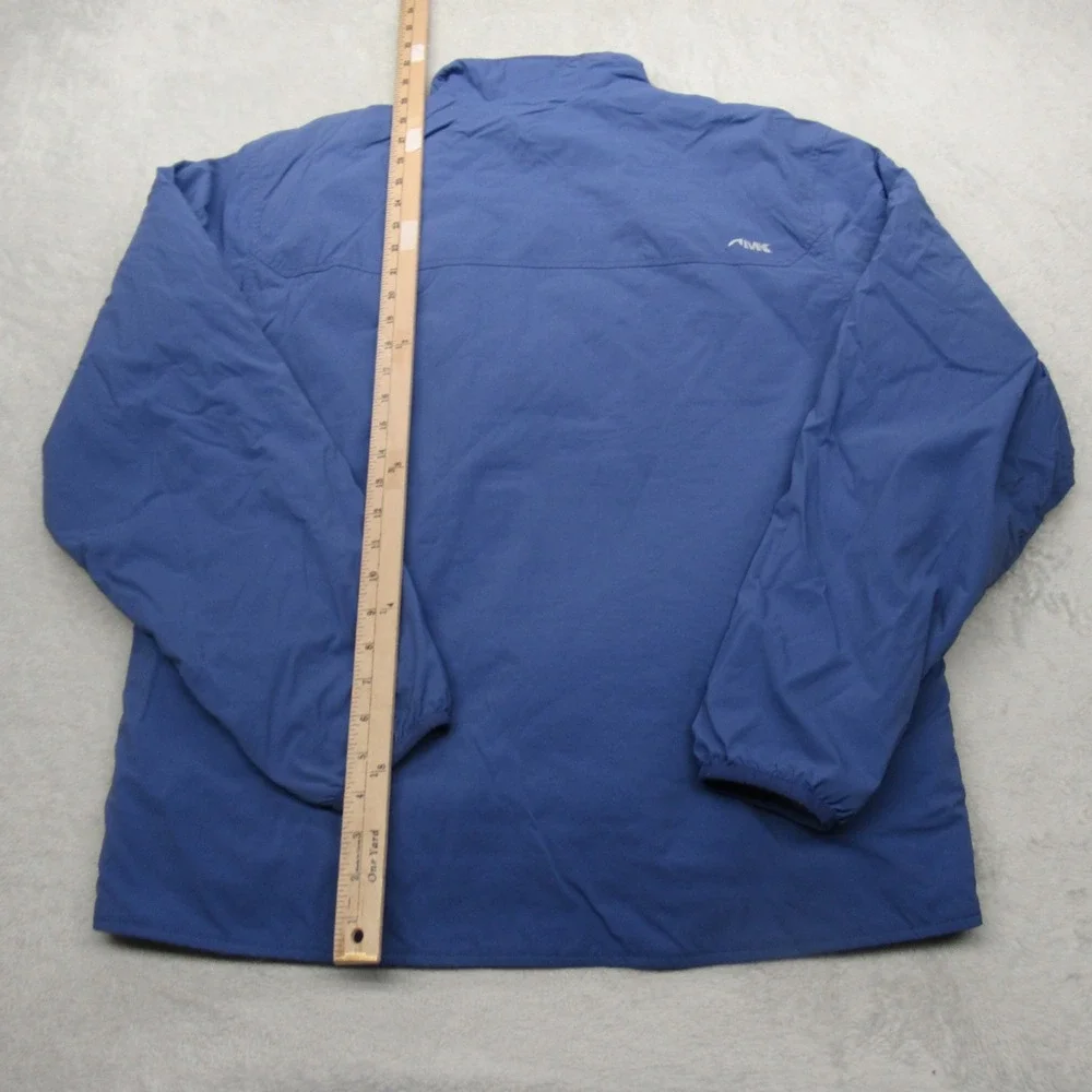 Mountain Khakis Jacket Mens Large Blue Insulated Reversible Water Resistant Logo